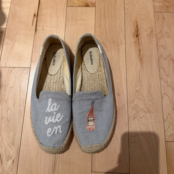 Soludos Embroidered Espadrilles Light Blue – Women’s 8–8.5 - Picture 2 of 6